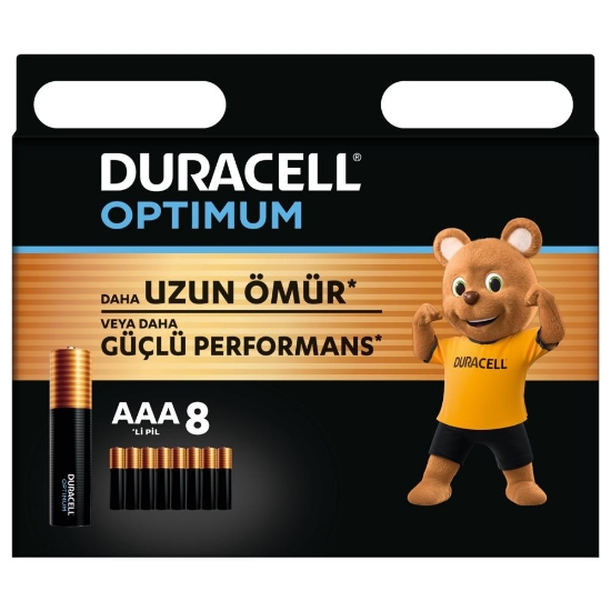 Duracell Optimum AAA Alkalin Pil, 8’li Paket