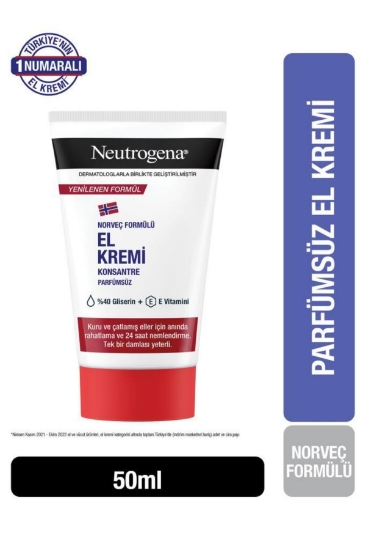 Neutrogena El Kremi Konsantre Parfümsüz 50 Ml