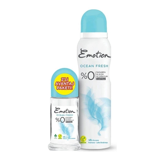 Emotion Deodorant Ocean Fresh 150 Ml + 50 Ml Ocean Fresh Roll On