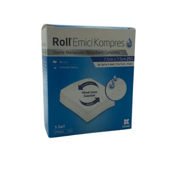 Roll Emici Kompres 7,5 cm x 7,5 cm 25 li