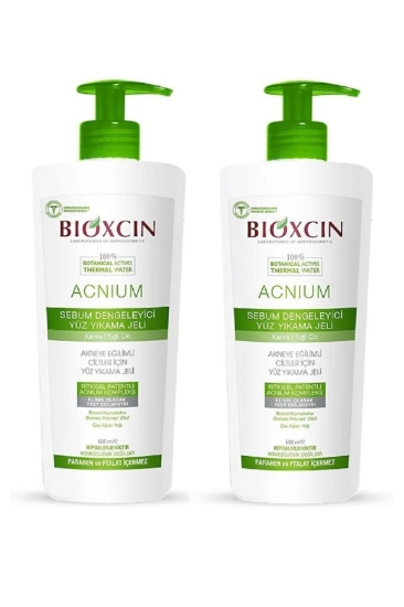 Bioxcin Acnium Yüz Yıkama Jeli Sebum Dengeleyici 500 ml - 1 Alana 1 Bedava