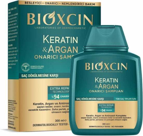 Bioxcin Keratin & Argan Onarıcı Şampuan 300 Ml