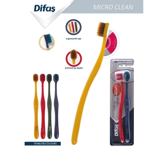 Difaş 2 li Diş Fırçası Micro Clean Yumuşak ( Soft )