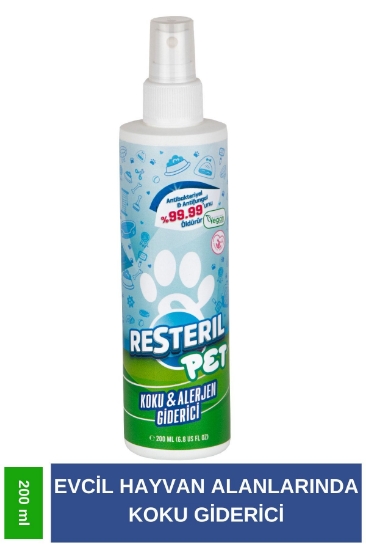 Resteril Antibakteriyel Parfümsüz Kedi Kumu Ve Tuvaleti Koku Giderici Köpek Çiş Alerji Hijyen Spreyi 200ml