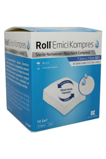 Roll Emici Kompres 7,5 cm x 7,5 cm 50 li