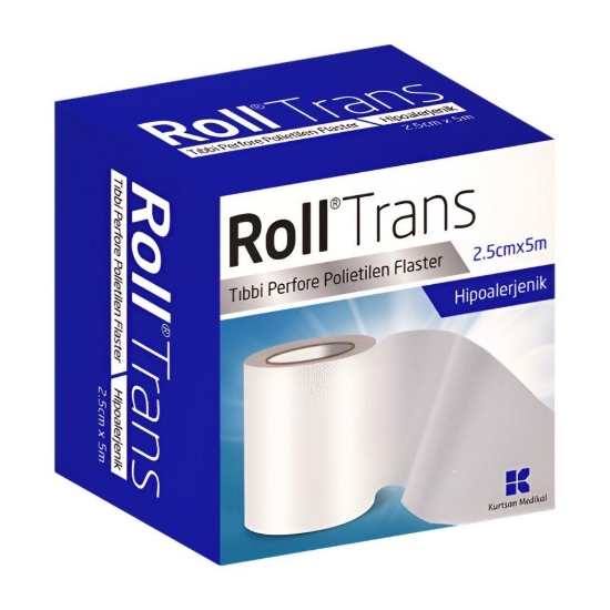 Roll Trans Tıbbi Perfore Polietilen Flaster Hipoalerjenik 2,5 Cm