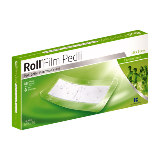 Roll Film Steril Pedli Film Yara Örtüsü 10 x 20 cm  X 10 Adet