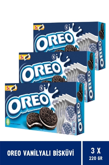 Oreo Vanilyalı Bisküvi 220 gr - 3 Adet