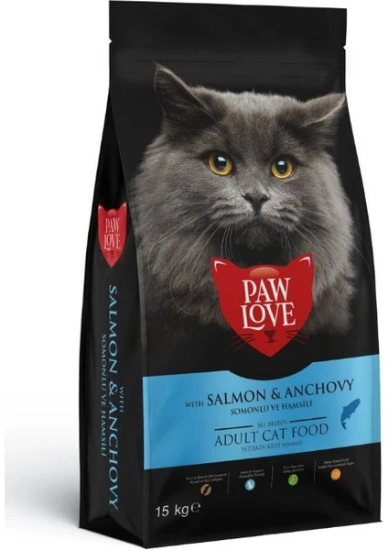 PAW LOVE 15 KG KEDİ MAMASI SOMON VE HAMSİLİ