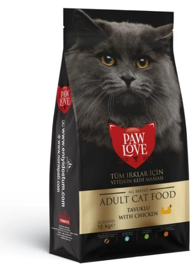 PAW LOVE 15 KG KEDİ MAMASI TAVUKLU