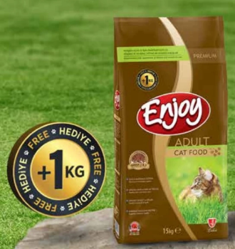 ENJOY TAVUKLU KEDİ MAMASI 15+1 kg BEDAVA