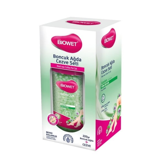 Biowet Boncuk Sir El Ağdası Kutu Cezve Set- Naturel - 220 Gr