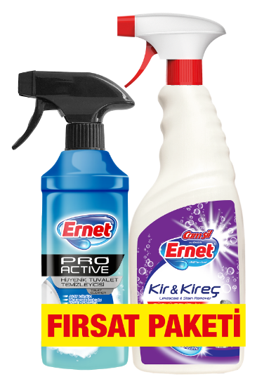 Ernet Pro Active Leke Çıkarıcı 435 ml + Ernet Kir & Kireç Sökücü 750 ml