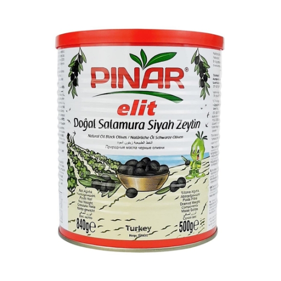 Pınar Elit Doğal Salamura Siyah Zeytin 291-320 (500 g)