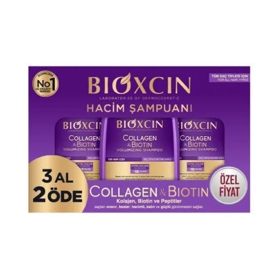 Bioxcin Collagen & Biotin Hacim Şampuan 3 Al 2 Öde 3 x 300 ml