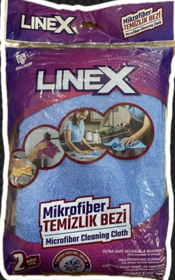 Linex Mikrofiber 2'li Temizlik Bezi 50 x 70 cm Mavi