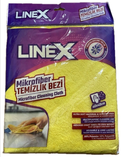 Linex Mikrofiber Temizlik Bezi 40 x 40 cm Sarı