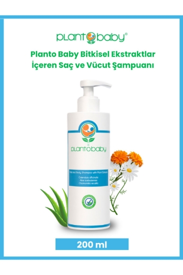 PlantoBaby Bitkisel Ekstraktlar İçeren Saç ve Vücut Şampuanı ( 200 ml)