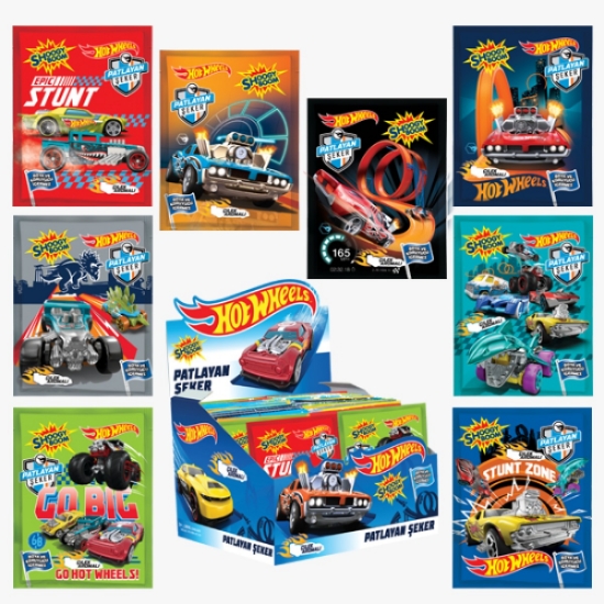 Hotwheels Lisanslı 12 Gr Patlayan Şekerli Lolipop 36'Lı Paket