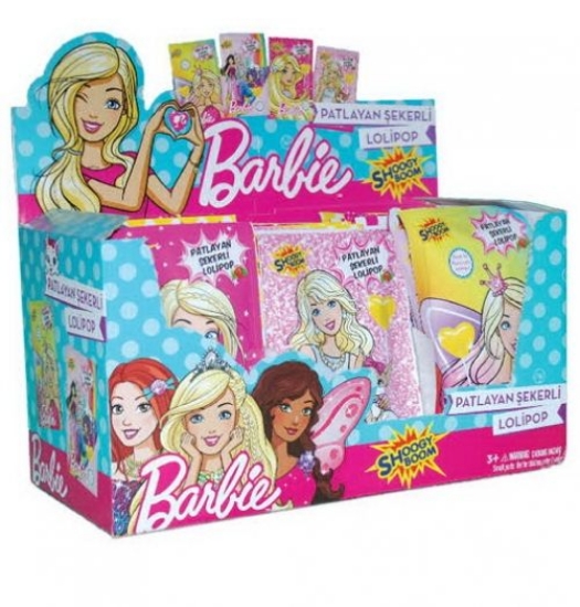 Barbie Lisanslı 12 Gr Patlayan Şekerli Lolipop Şekerleme 36'Lı Paket