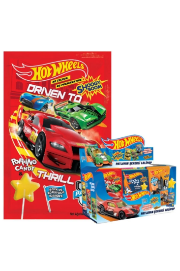 Hotwheels Lisanslı 12 Gr Patlayan Şekerli Lolipop 36'Lı Paket