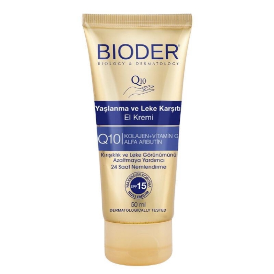 Bioder Yaşlanma ve Leke Karşıtı El Kremi 50 ml Spf 15 