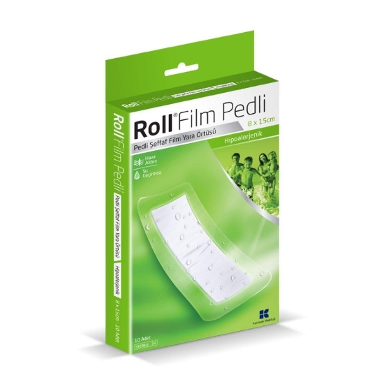 Roll Film Pedli Şeffaf Film Yara Örtüsü Hipoalerjenik 8 X 15 Cm 1