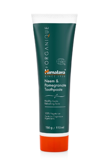 Himalaya Herbals Organik Diş Macunu, Neem Ve Nar Özlü, Florürsüz,