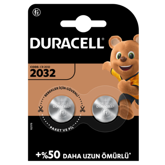 Duracell Cr 2032 Lithium 3V Pil 2'li