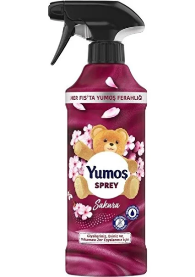 Yumoş Ev ve Tekstil Spreyi Sakura Yıkanması Zor Eşyalar Için 450 ml