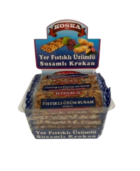 koska,toptan koska,en ucuz toptan koska,koska Üzümlü Susamlı Yer Fıstık Krokan,toptanÜzümlü Susamlı Yer Fıstık Krokan