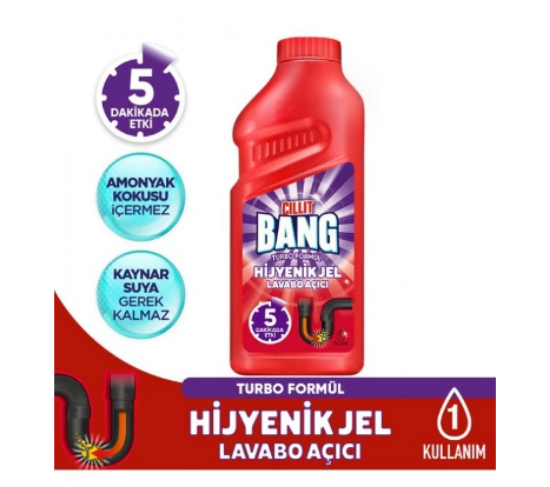 Cillit Bang Turbo Hijyenik Jel Lavabo Açıcı 500 ml