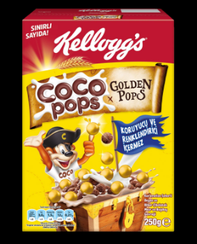 Kellogg's Coco Pops Çokotop Gold Çikolatalı Buğday ve Mısır Gevreği 250 gr