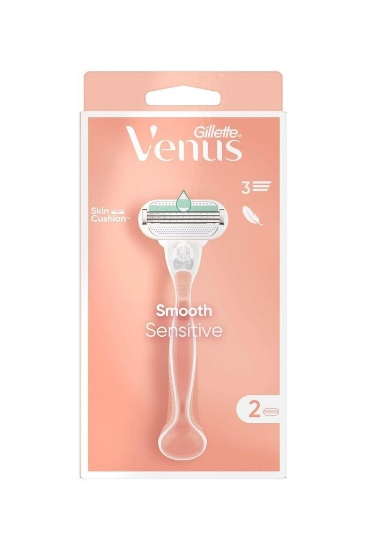 Gillette Venus Smooth Sensitive Tıraş Makinesi ve 2 Adet Yedek Ba