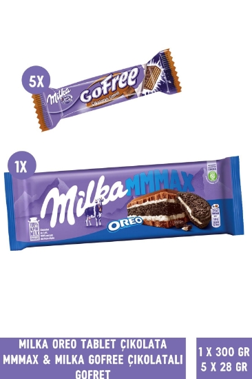 Milka Oreo Tablet Çikolata 300 gr Mmmax 1 Adet & Gofree Çikolatalı Gofret 28 Gr 5 Adet