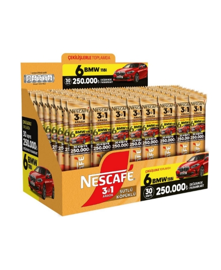 Nescafe 3'ü 1 Arada Sütlü Köpüklü 18 Gr 48'li Paket