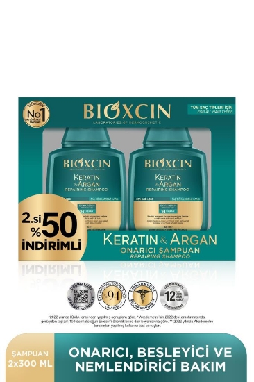 Bioxcin Keratin & Argan Onarıcı Şampuan 300 Ml - Yıpranmış Ve Has