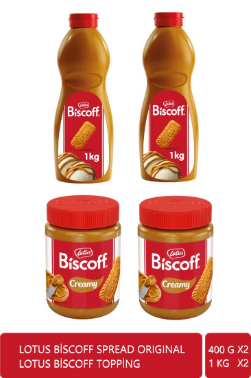 Lotus Biscoff Spread Original 400gr. X 2 Adet + Lotus Biscoff Top