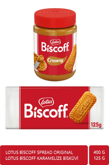 Lotus Biscoff Spread Bisküvi Kreması 400 gr + Biscoff Karamelize 