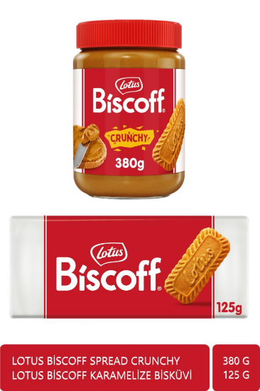 Lotus Biscoff Crunchy Spread Bisküvi Kreması 380 gr + Biscoff Kar