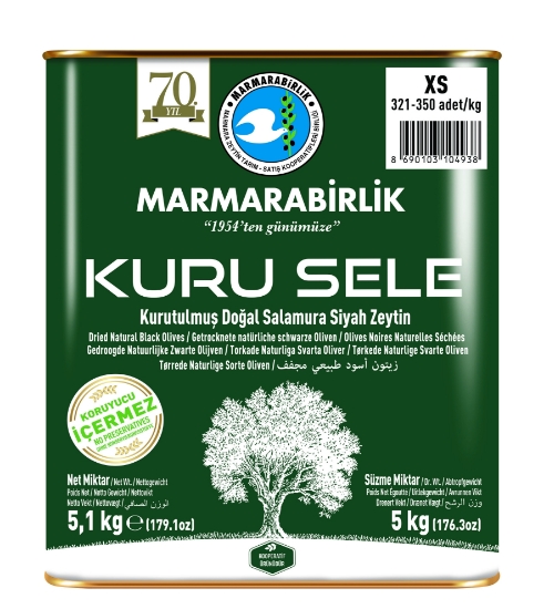 Marmarabirlik Teneke 321-350 Kuru Sele Ekstra  5.000 Gr