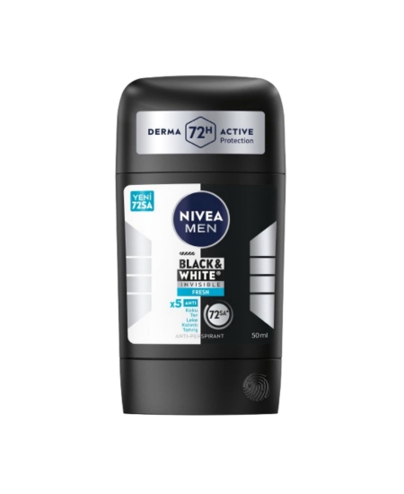 Nivea Stick 50 Ml Erkek - Black & White İnvisible Fresh