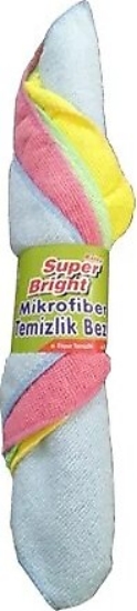 Ateks 4'lü  Karışık Renkler Mikrofiber Temizlik Bezi