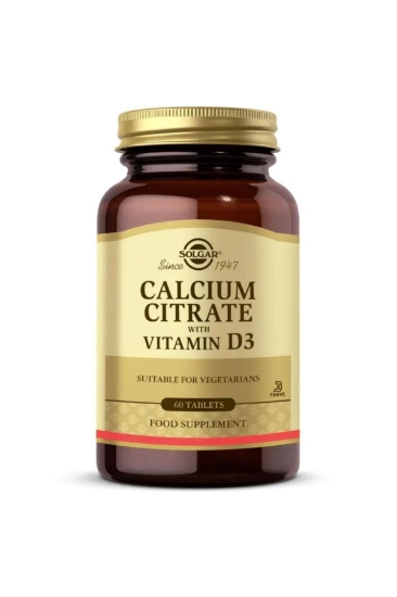 Solgar Calcium Citrate with Vitamin D3 250 mg 60 Tablet