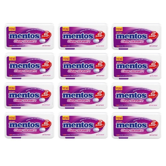 Mentos Clean Breath 2 Saat Orman Meyvesi Ferahlığı 21 Gr x 12 Adet