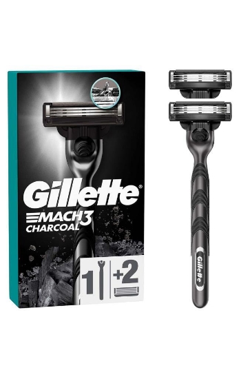 Gillette Mach 3 Charcoal Tıraş Makinesi + 2 Yeded Tıraş Bıçağı