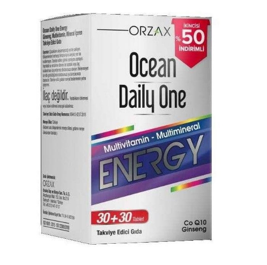 Orzax Ocean Daily One Energy 2. si % 50 İndirimli Multivitamin + Multimineral