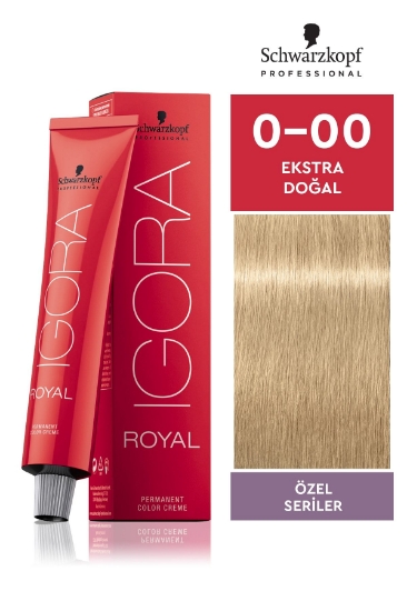 Schwarzkopf Igora Royal Ekstra Doğal Sarı Özel Seriler 0-00  60ml Saç Boyası