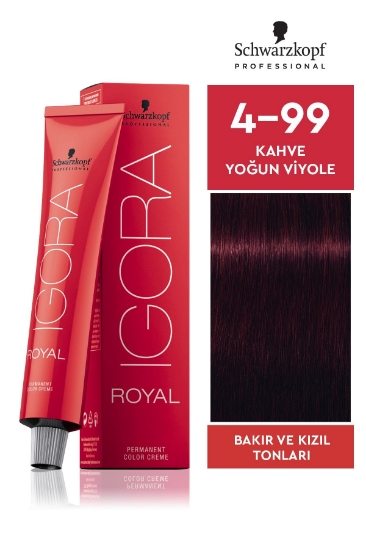 Schwarzkopf Igora Royal 4-99 Kahverengi Yoğun Viyole Saç Boyası 60ml