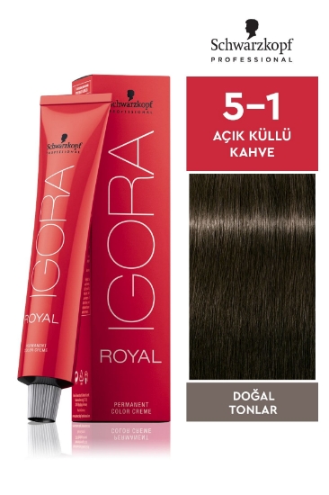 Schwarzkopf Igora Royal Doğal Tonlar 5-1 Açık Küllü Kahve Saç Boyası 60 ml